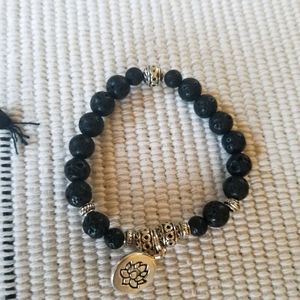 Unisex Lava Rock Bracelet